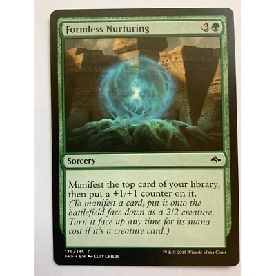 MTG Magic The Gathering Formless Nurturing Sorcery Card 129/185 Green Fate Refor - Image 1 of 2