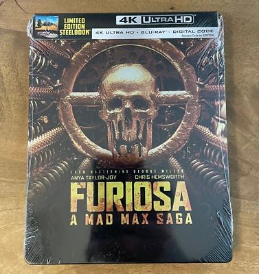 Furiosa: A Mad Max Saga (4K UHD/Blu-ray 2024) MINT/SEALED Steelbook SHIPS IN BOX - Image 1 of 4
