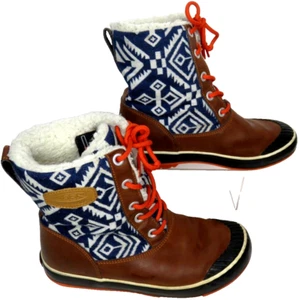 Womens Keen Elsa Ankle Boots Waterproof 100 Gram Insulated Aztec Sz 7 US - Picture 1 of 7