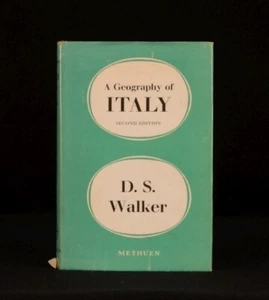 1967 A Geography of Italy D. S. Walker Second Edition with Scarce Dustwrapper - Imagen 1 de 5