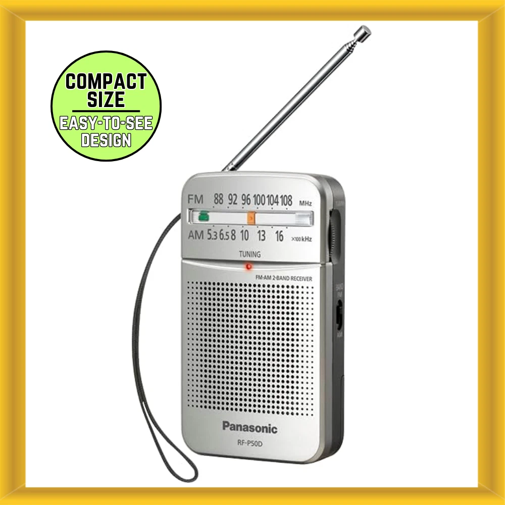 Panasonic Pocket Portable AM/FM Radios with Headphone Jack for