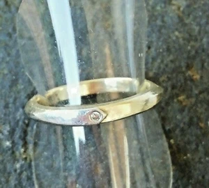 Ring Ehering Bandring mit Diamant 3,36 g Gold 585 Gr. 55 - 17,5 mm 14K (796) - Bild 1 von 6