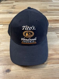 Tito’s Handmade Vodka Adjustable Black Hat Distilled 6 Times Embroidered New - Picture 1 of 7