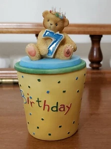 #796123 CHERISHED TEDDIES COVERED BOX BIRTHDAY AGE 7 2000 NEW OPEN BOX - Picture 1 of 12