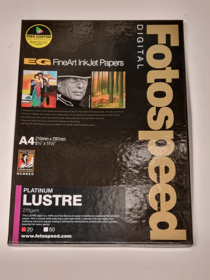Fotospeed 7E131 - A4 - Platinum Lustre 270gsm inkjet Paper - 20 Pack - Image 1 of 1