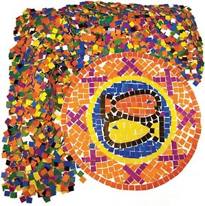 Roylco Double Color Mosaic Squares, Pack Of 10,000 Squares, New!