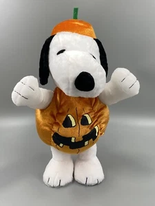 PEANUTS Snoopy Halloween Greeter Decor In Pumpkin Costume Gemmy 20" - Picture 1 of 9