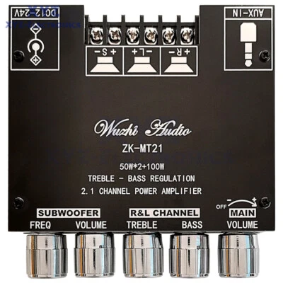 ZK-MT21 Bluetooth Audio Power Amplifier Board Subwoofer 2.1 Channel 50WX2+100W - Image 1 of 4