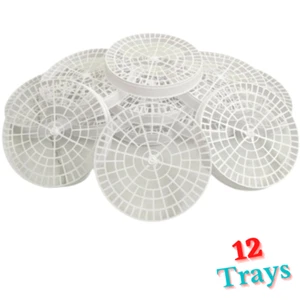 String Hopper Trays 12 Plates Reusable White Plastic Pieces Set Kitchen Tool New - Picture 1 of 8