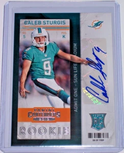 Autógrafo Panini Contenders 2013 novato Caleb Sturgis Dolphins Florida #114 - Imagen 1 de 1
