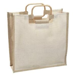 Knorr Prandell Jute Shopping Bag with Bamboo Handles 38x36x13cm #614
