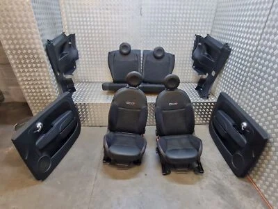 Intérieur cuir noir surpiqure "S" - Fiat 500 II phase 1 jusqu'à mars 2016 - Photo 1/4