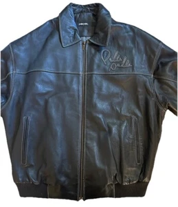 Pelle Pelle Leather Bomber Jacket Vintage Men’s Size 44 White Stitching - Picture 1 of 16