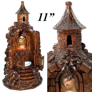 Antique Black Forest 11" Holy Water Font, a Medieval Style Tomb or Water Well - Picture 1 of 15