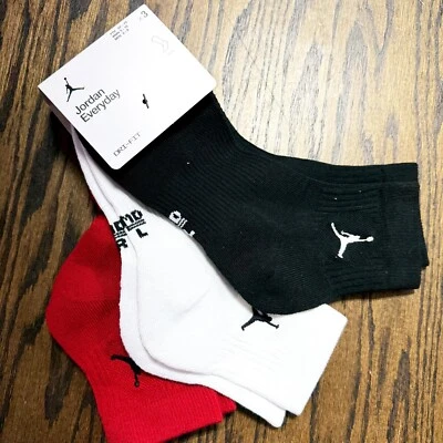 *NUEVO* UNISEX NIKE Jordan Calcetines al Tobillo Diarios (3 Pares) MULTI (DX9655 902) 👍 Foto 1 de 3