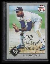 CLIFF FLOYD 1991 Front Row Draft Pick Autograph Card 732/1500 Expos Marlins Mets