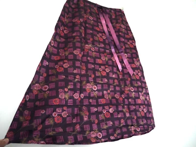 Nueva Falda Margarita Púrpura April Cornell De Colección Romántica Línea A Nueva con Etiquetas M Mediana Floral Foto 1 de 4