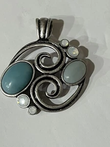 Vintage Signed Lia Sophia Pendant Beautiful Stones - Picture 1 of 5