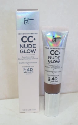 IT COSMETICS CC+ NUDE GLOW SKIN TINT SPF 40 NEUTRAL DEEP 1.08 OZ BOXED - Image 1 of 3