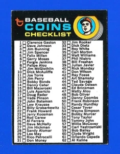 1971 Topps BASEBALL SET BREAK #161 COINS CHECKLIST UNMARKED (JP4) - Picture 1 of 2