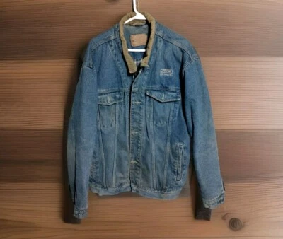 Chaqueta vaquera vintage Swingster bordada corona elevadora franela para hombre M~ H4 Foto 1 de 4