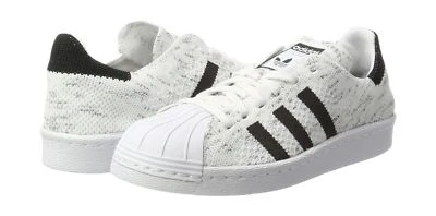 ADIDAS SUPERSTAR 80'S PRIMEKNIT SNEAKERS WOMEN SHOES WHITE/BLACK SIZE 11 NEW - Image 1 of 4