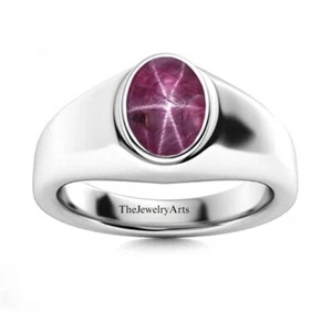 Star Ruby Ring, Engagement Ring, 925 Sterling Silver, Dainty Ring, Gemstone Ring - Picture 1 of 4