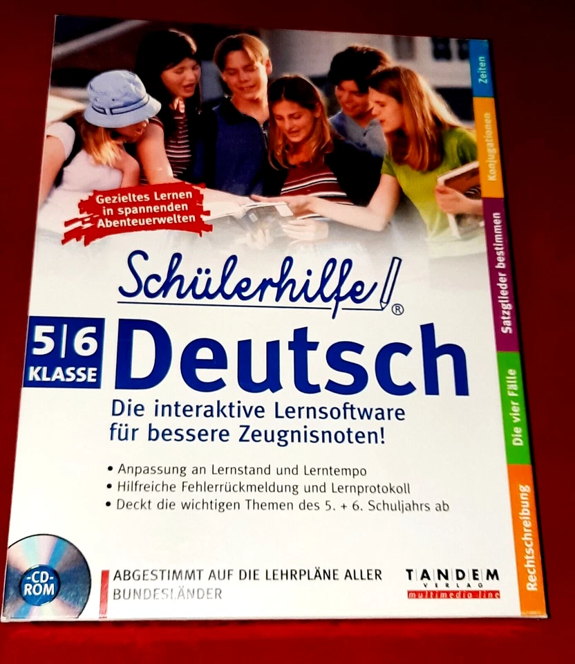 DEUTSCH 5.+6. Klasse SCHÜLERHILFE Software, TANDEM Verlag - Bild 1 von 4