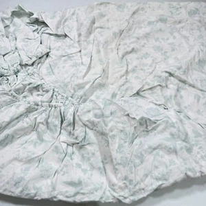 laura ashley fitted sheet queen green floral toile shabby traditional - Picture 1 of 7