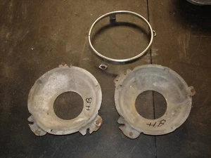 1966 1967 Mopar Dodge Coronet Charger Headlight Buckets Mopar Dodge B Body OEM - Picture 1 of 2
