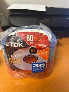 TDK CD-R 80 min 700MB 21 Data Disks -- New Open Package - Picture 1 of 2