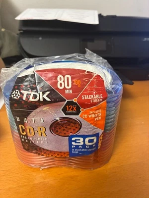 TDK CD-R 80 min 700MB 21 Data Disks -- New Open Package - Image 1 of 2