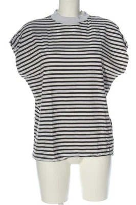 WEEKDAY Ringelshirt Damen Shirt Gr. DE 38 weiß-khaki Casual-Look - Bild 1 von 4