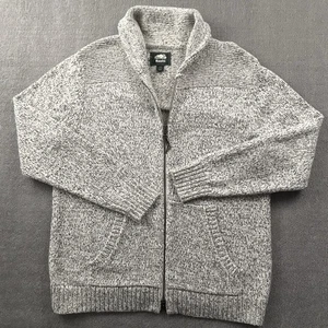 Roots Canada Jacke Erwachsene Large beige durchgehender Reißverschluss Langarm Strick Freizeit Herren - Bild 1 von 14