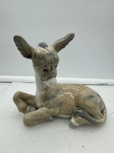 Nao Lladro Porcelain Burro Donkey Figurine Christmas Nativity Decor  - Picture 1 of 11