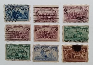 US 1893 Columbian Exposition Issue 1c to 5c used - Bild 1 von 2