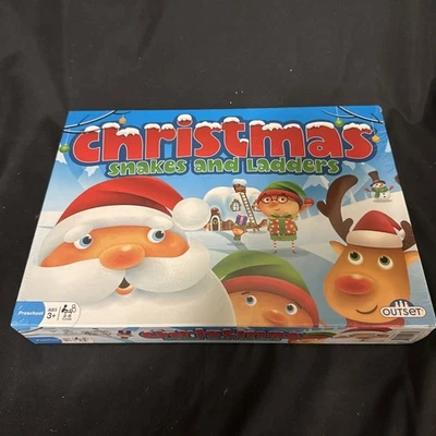 Christmas Snakes and Ladders Preschool 3+ Board Game Outset 2-6 players *New* - Image 1 of 2