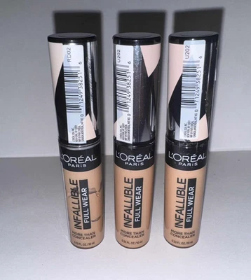 x3 Tubes! L'OREAL INFALLIBLE Full Wear " More Than Concealer " ~ 385 AMBER  x3 - Image 1 of 2