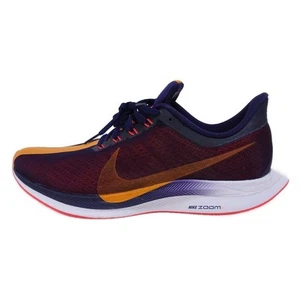 Auth NIKE Zoom Pegasus 35 Turbo AJ4114-486 Red Orange Dark Navy Chemical Fiber - - Picture 1 of 7