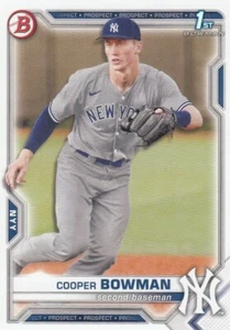 COOPER BOWMAN BOWMAN DRAFT 1ST ROOKIE CARD RC NEW YORK YANKEES #BD-87 2021 21 - Picture 1 of 1