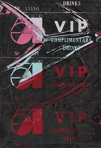 NEW Andy Warhol, VIP Complimentary Drinks, Studio 54, Print Poster Canvas - Picture 1 of 4