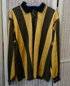Vintage 1990s Classic Striped Football Jersey Size L 90s BCE x Cannon Sports #4 - Picture 1 of 3