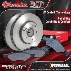 Front Brembo Disc Brake Rotors + BCP Pads for Holden Combo XC 2 2004-On - Picture 1 of 2