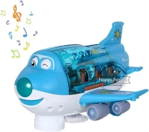 Bump and Go Multi Function Airplane Toy with Lights & Sounds for Toddlers - Picture 1 of 6