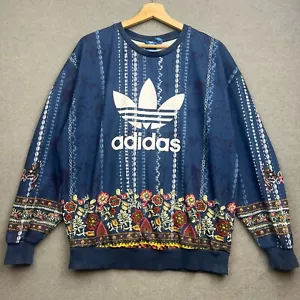 ADIDAS FARM RIO Sweatshirt M UK 14 Cirandeira Floral Aztec Originals AOP Boho - Picture 1 of 13