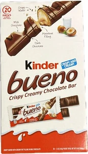 Kinder Bueno Knusprig Cremig Schokoriegel - 20 Packungen, 2 Riegel pro Packung - 30oz Tota - Bild 1 von 6