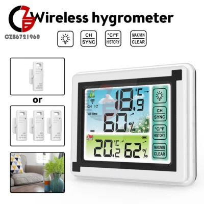 Wireless Weather station Thermometer Hygrometer Indoor Temperature Sensor NEW - Image 1 of 4