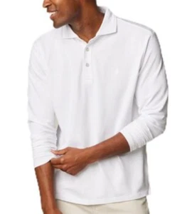 NEW JOHNNIE-O WHITE PALMER PIQUE LONG SLEEVE POLO SHIRT JMPL1350 SZ XL - Picture 1 of 6