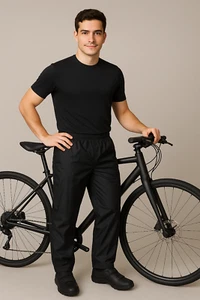 Regenhose Decathlon Wasserdicht Winddicht Unisex schwarz Größe M Überhose 101 - Bild 1 von 12