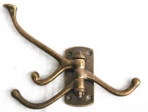 Kleiderbügel Kleiderbügel Gelenkhaken Messing Antik Platzsparend Nautic - Bild 1 von 1
